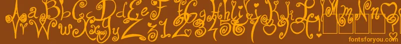 FromMe2You Font – Orange Fonts on Brown Background