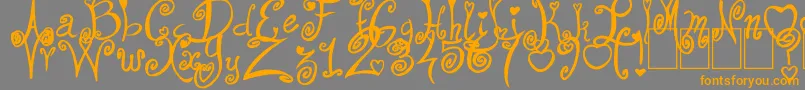 FromMe2You Font – Orange Fonts on Gray Background