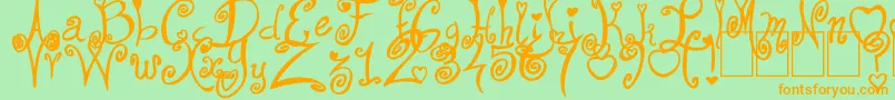 FromMe2You Font – Orange Fonts on Green Background