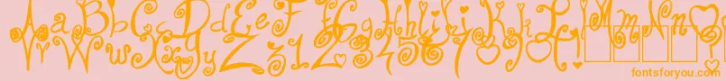 FromMe2You Font – Orange Fonts on Pink Background