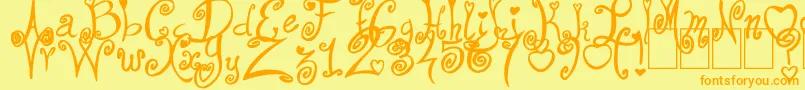 FromMe2You Font – Orange Fonts on Yellow Background