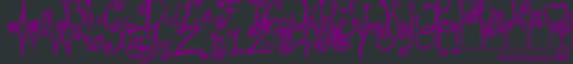 FromMe2You-Schriftart – Violette Schriften auf schwarzem Hintergrund