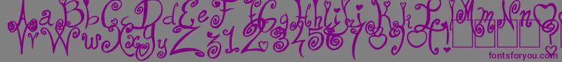 FromMe2You-Schriftart – Violette Schriften auf grauem Hintergrund