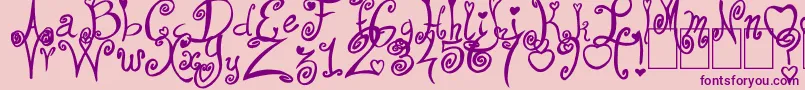 FromMe2You-Schriftart – Violette Schriften auf rosa Hintergrund