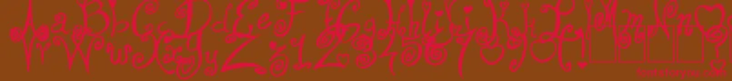 FromMe2You Font – Red Fonts on Brown Background