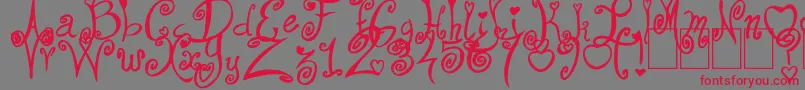 FromMe2You-Schriftart – Rote Schriften auf grauem Hintergrund