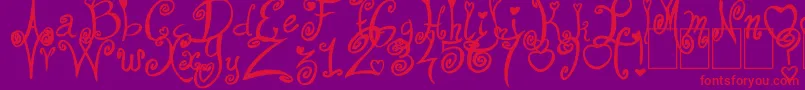 FromMe2You Font – Red Fonts on Purple Background