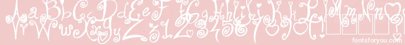 FromMe2You-Schriftart – Weiße Schriften auf rosa Hintergrund