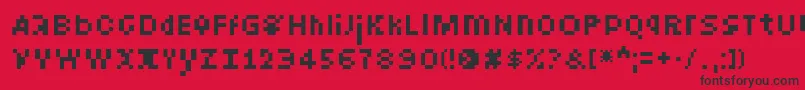 IntercomTransmitter Font – Black Fonts on Red Background
