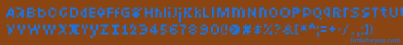 IntercomTransmitter Font – Blue Fonts on Brown Background