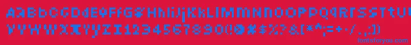 IntercomTransmitter Font – Blue Fonts on Red Background