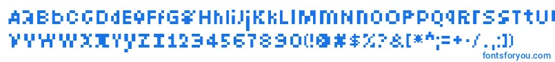 IntercomTransmitter Font – Blue Fonts on White Background