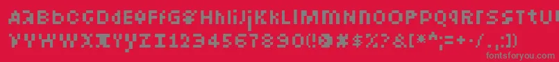 IntercomTransmitter Font – Gray Fonts on Red Background