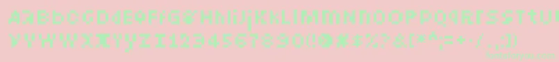 IntercomTransmitter Font – Green Fonts on Pink Background