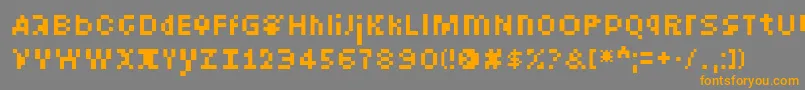 IntercomTransmitter Font – Orange Fonts on Gray Background