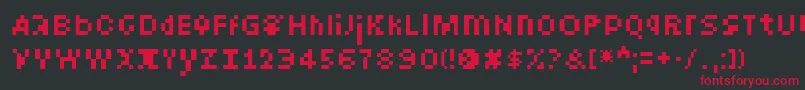 IntercomTransmitter Font – Red Fonts on Black Background