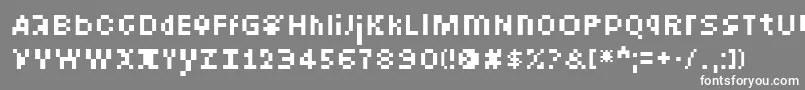 IntercomTransmitter Font – White Fonts on Gray Background