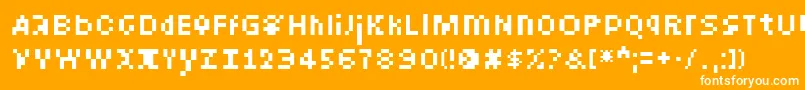 IntercomTransmitter Font – White Fonts on Orange Background