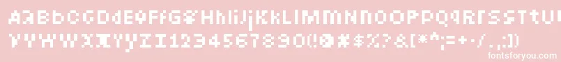 IntercomTransmitter Font – White Fonts on Pink Background