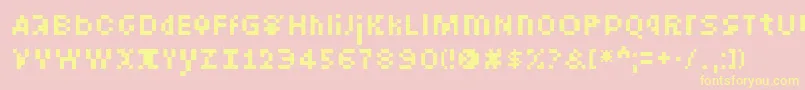 IntercomTransmitter Font – Yellow Fonts on Pink Background