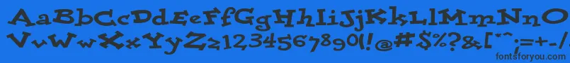 DolorescyrBlack Font – Black Fonts on Blue Background