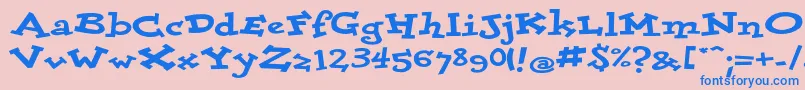 DolorescyrBlack Font – Blue Fonts on Pink Background
