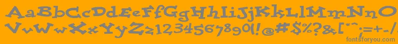 DolorescyrBlack Font – Gray Fonts on Orange Background