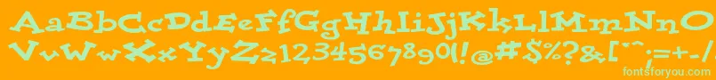 DolorescyrBlack Font – Green Fonts on Orange Background