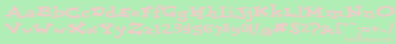 DolorescyrBlack Font – Pink Fonts on Green Background