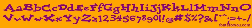 DolorescyrBlack Font – Purple Fonts on Orange Background
