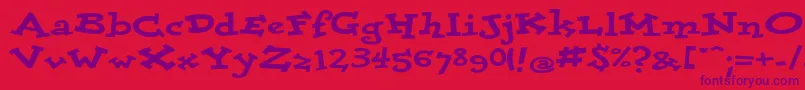 DolorescyrBlack Font – Purple Fonts on Red Background