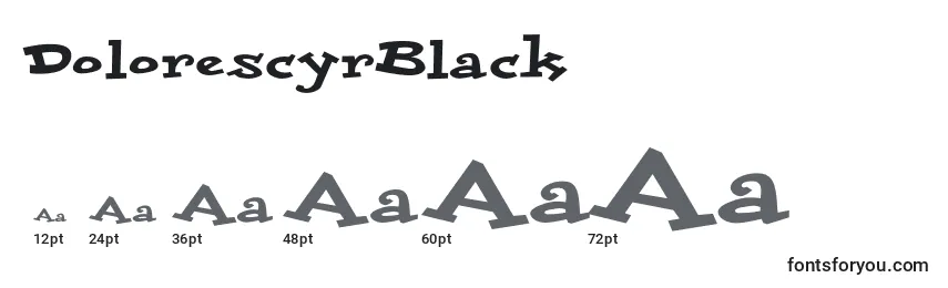 DolorescyrBlack Font Sizes