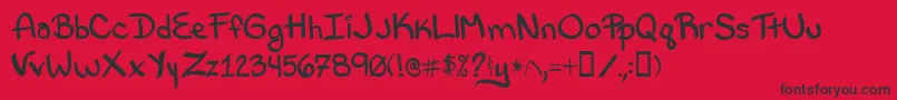 Bethsl Font – Black Fonts on Red Background