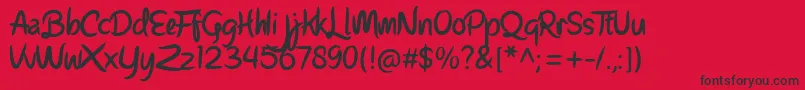 ParisienNight Font – Black Fonts on Red Background