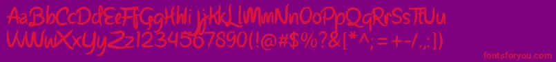 ParisienNight Font – Red Fonts on Purple Background