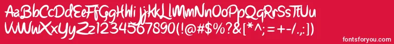 ParisienNight Font – White Fonts on Red Background