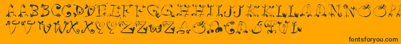 Remidur Font – Black Fonts on Orange Background