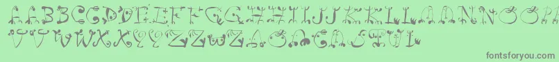 Remidur Font – Gray Fonts on Green Background
