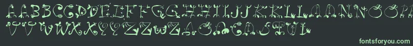 Remidur Font – Green Fonts on Black Background