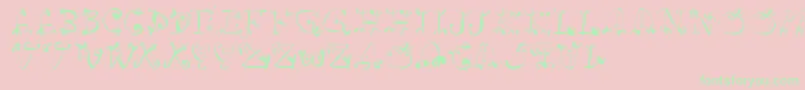 Remidur Font – Green Fonts on Pink Background