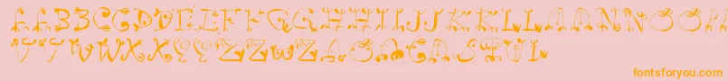 Remidur Font – Orange Fonts on Pink Background