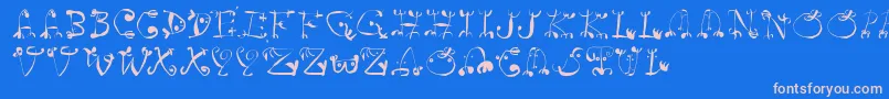 Remidur Font – Pink Fonts on Blue Background