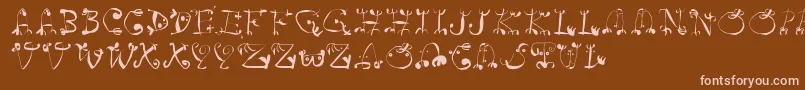 Remidur Font – Pink Fonts on Brown Background