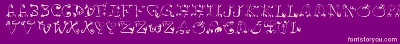 Remidur Font – Pink Fonts on Purple Background
