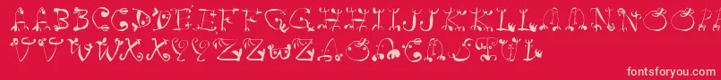 Remidur Font – Pink Fonts on Red Background