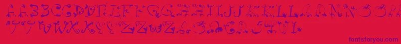 Remidur Font – Purple Fonts on Red Background