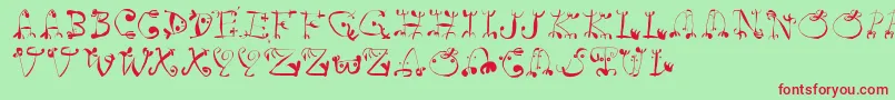 Remidur Font – Red Fonts on Green Background