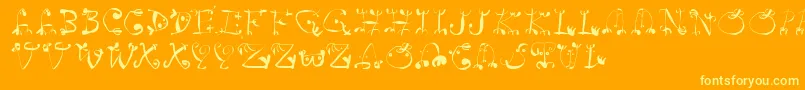 Remidur Font – Yellow Fonts on Orange Background