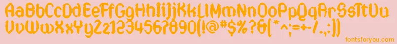 Operasemper Font – Orange Fonts on Pink Background