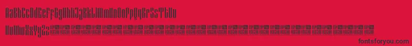 Czcionka EveagitaLuxuryDemoVersion – czarne czcionki na czerwonym tle